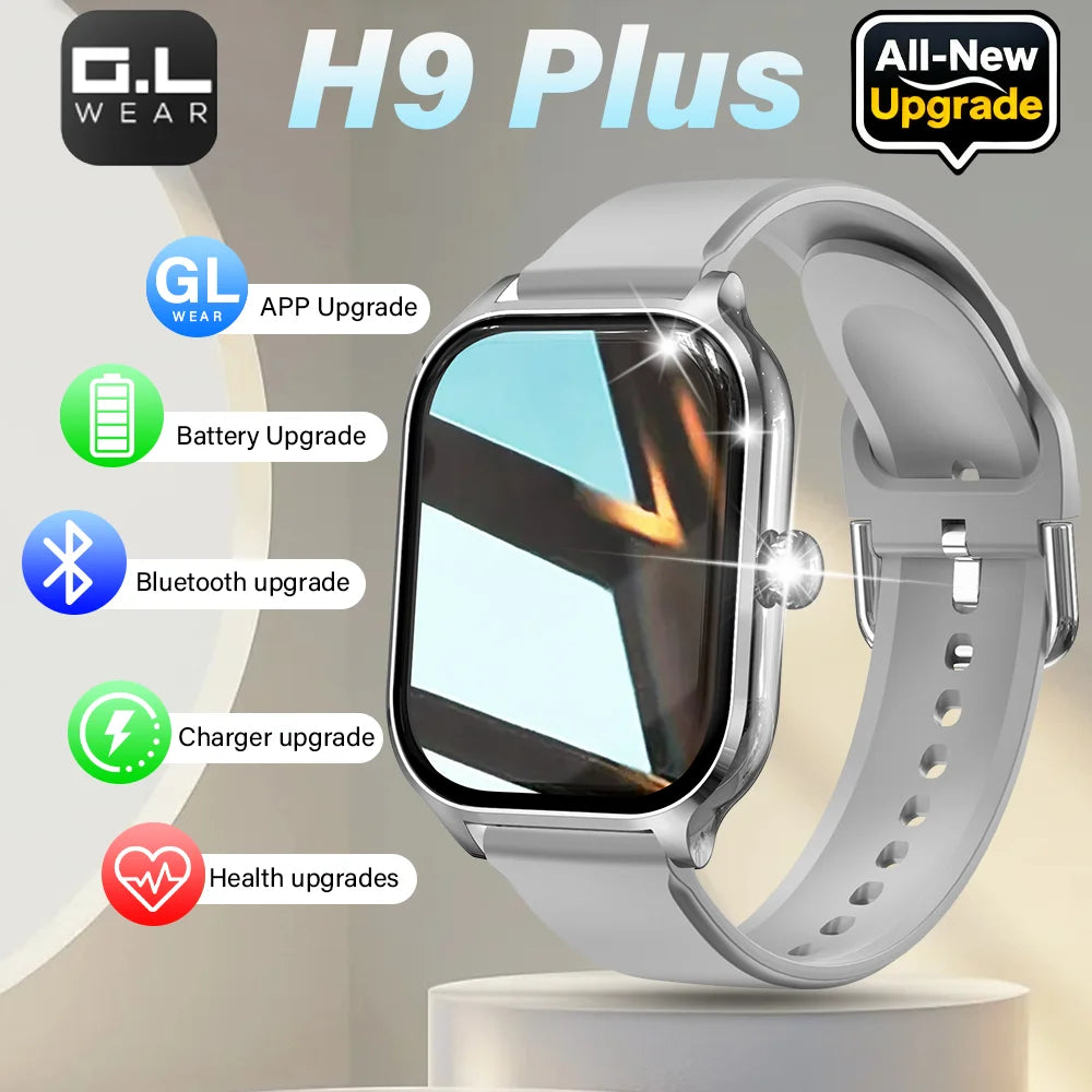 LAXASFIT Smartwatch H9 Bluetooth para Homens e Mulheres Fitness