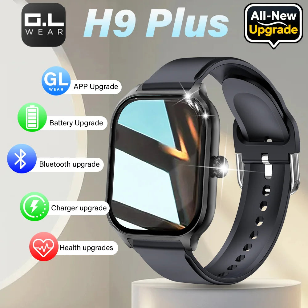 LAXASFIT Smartwatch H9 Bluetooth para Homens e Mulheres Fitness